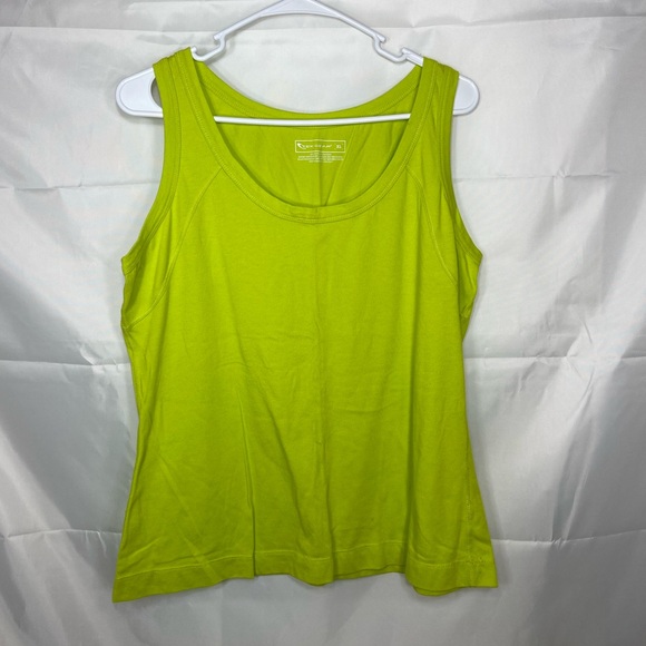 tek gear Tops - NWOT Tek Gear women’s green yellow active stretch athletic tank top workout‎ XL